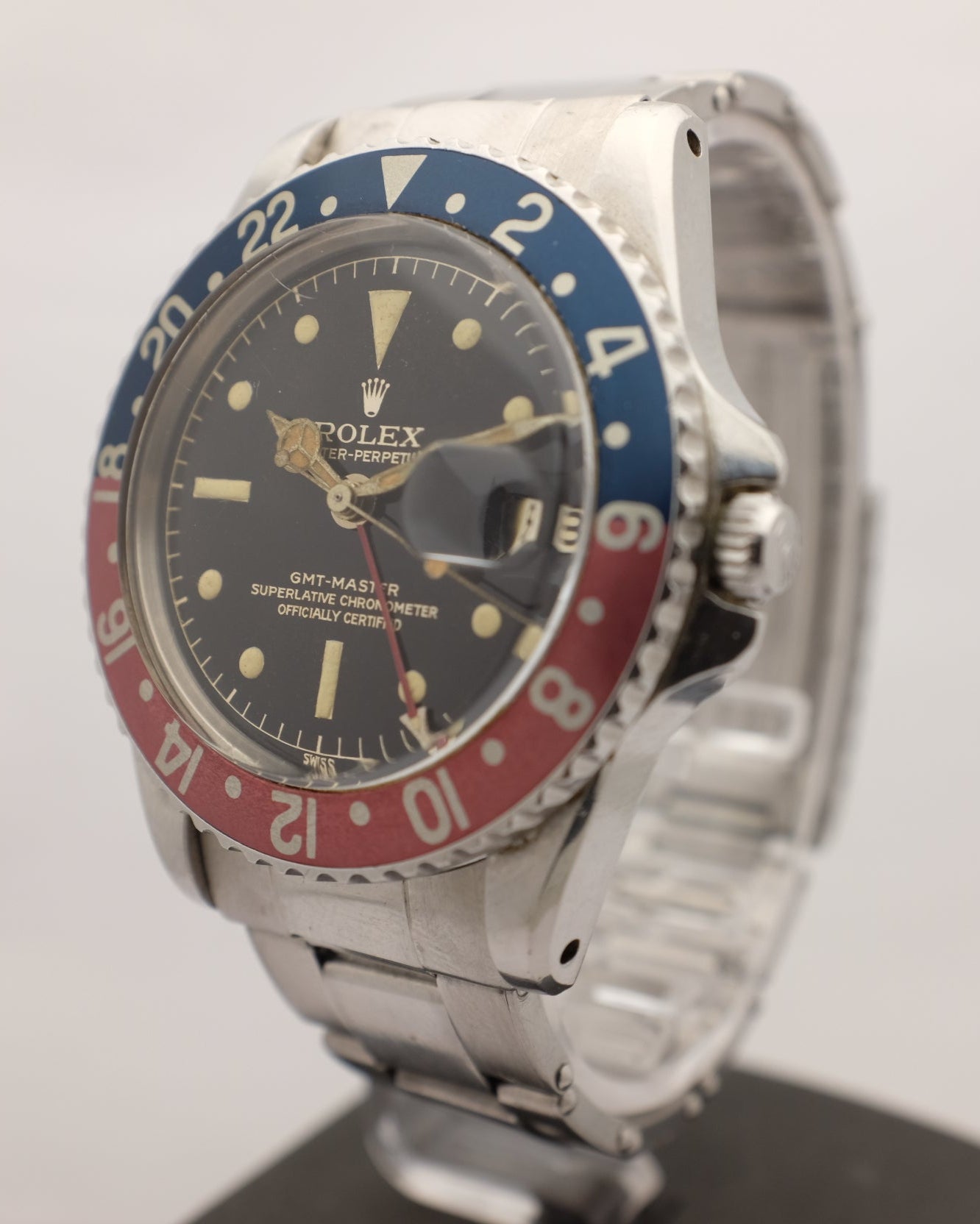 Rolex GMT Master Cadran doré Pepsi 1675 CIRCA 1961 Couronne de garde pointue