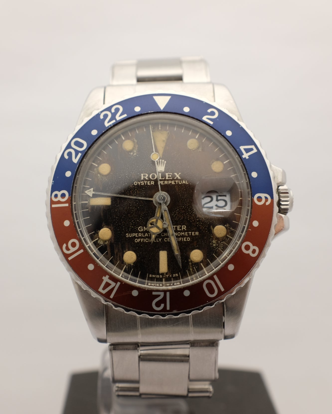 Rolex GMT Master cadran brun doré Pepsi 1675 CIRCA 1964