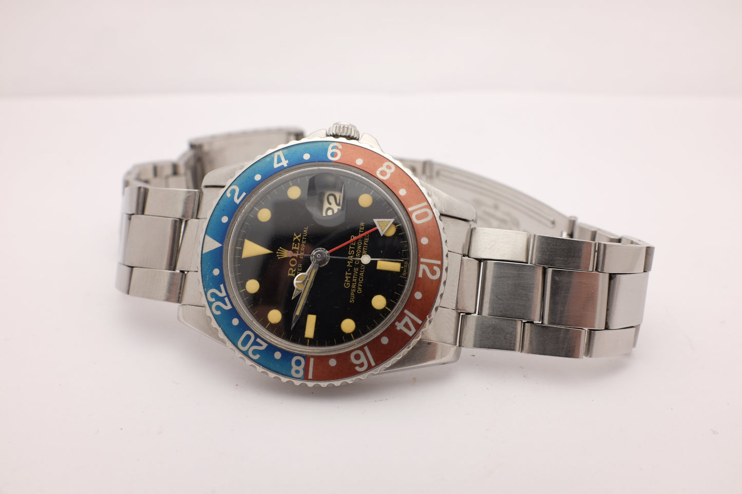 Rolex GMT Master Cadran doré Pepsi 1675 40MM CIRCA 1960