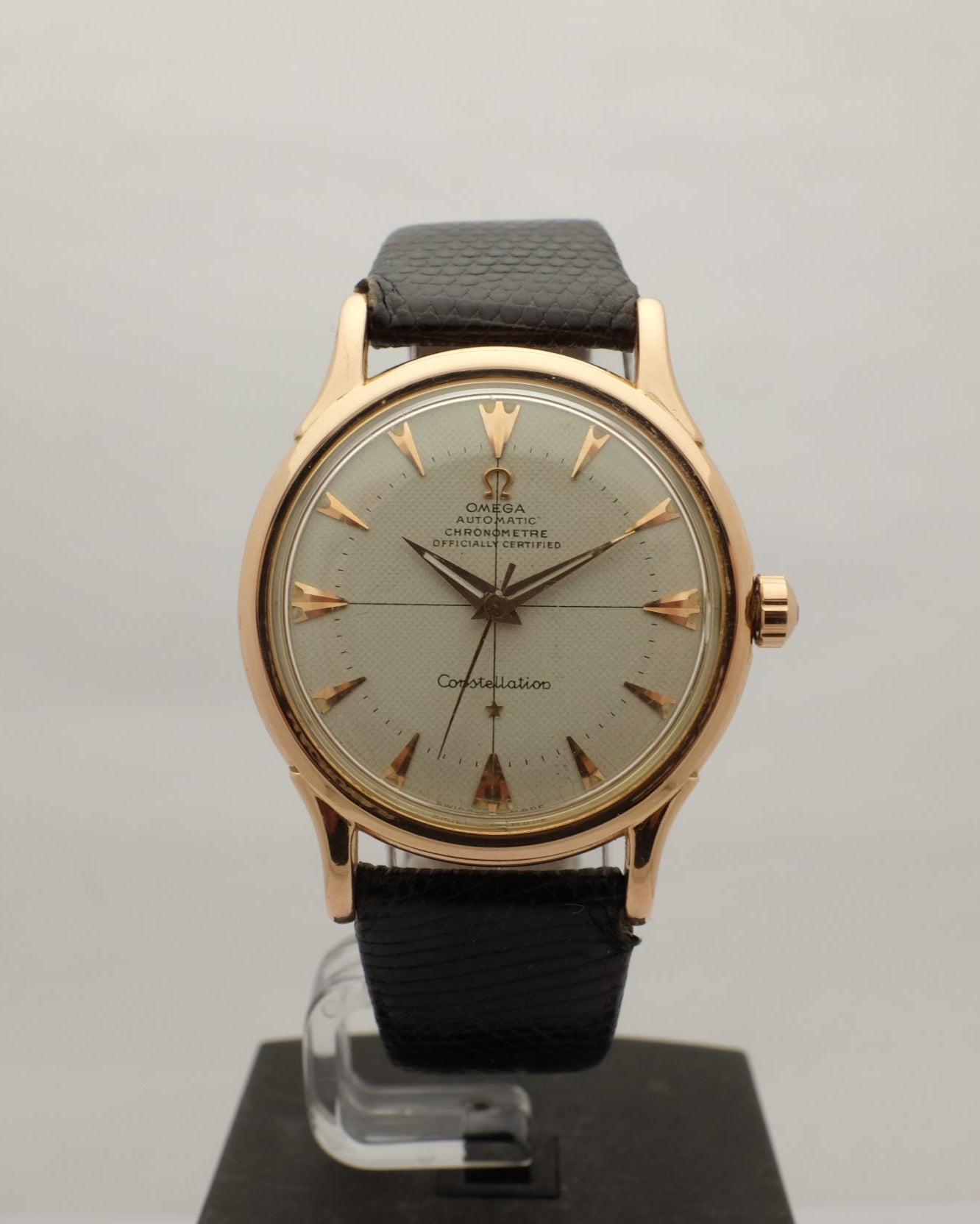 Omega Constellation 18kt Rose Gold Pie pan 2852/3 SC Circa 1960s