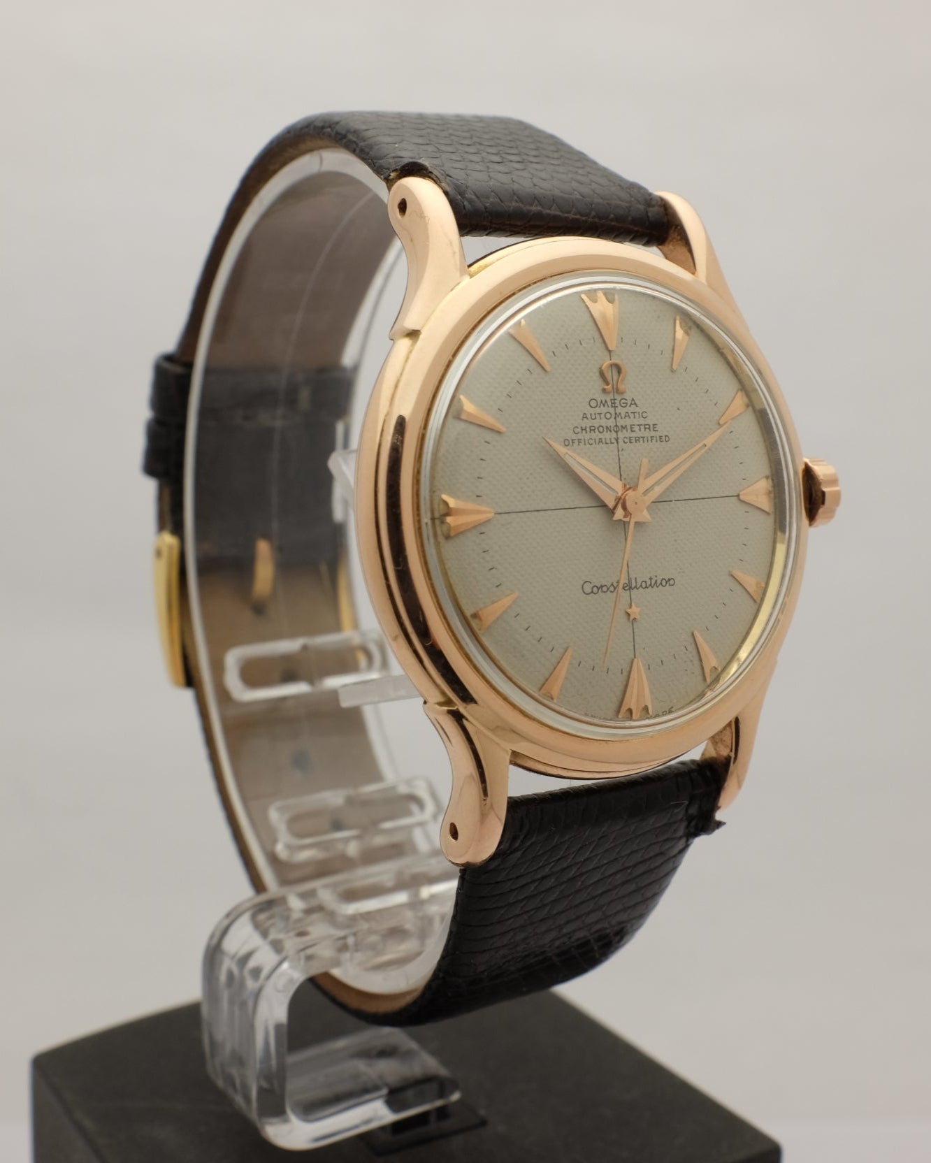 Omega Constellation 18kt Rose Gold Pie pan 2852/3 SC Circa 1960s