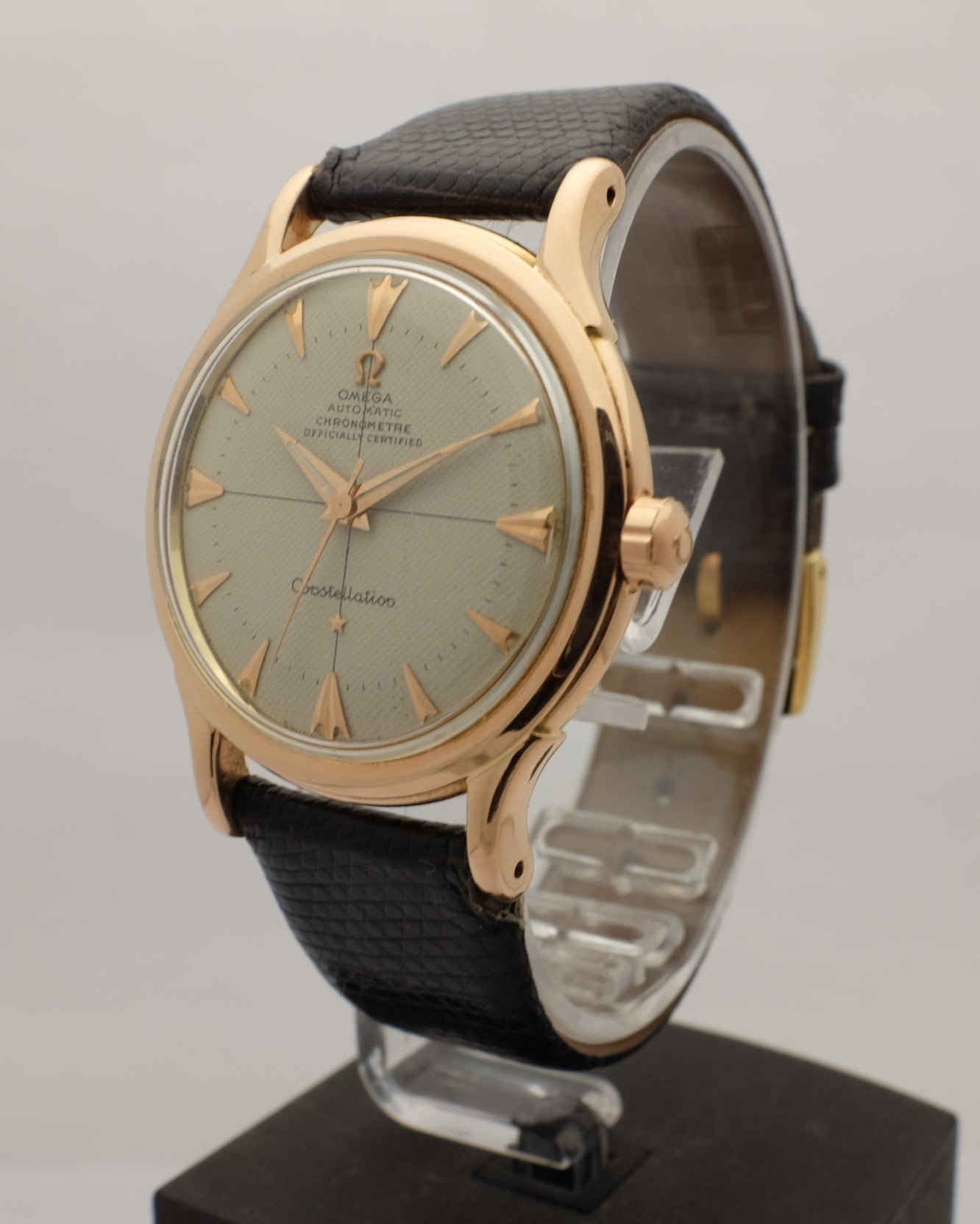 Omega Constellation 18kt Rose Gold Pie pan 2852/3 SC Circa 1960s