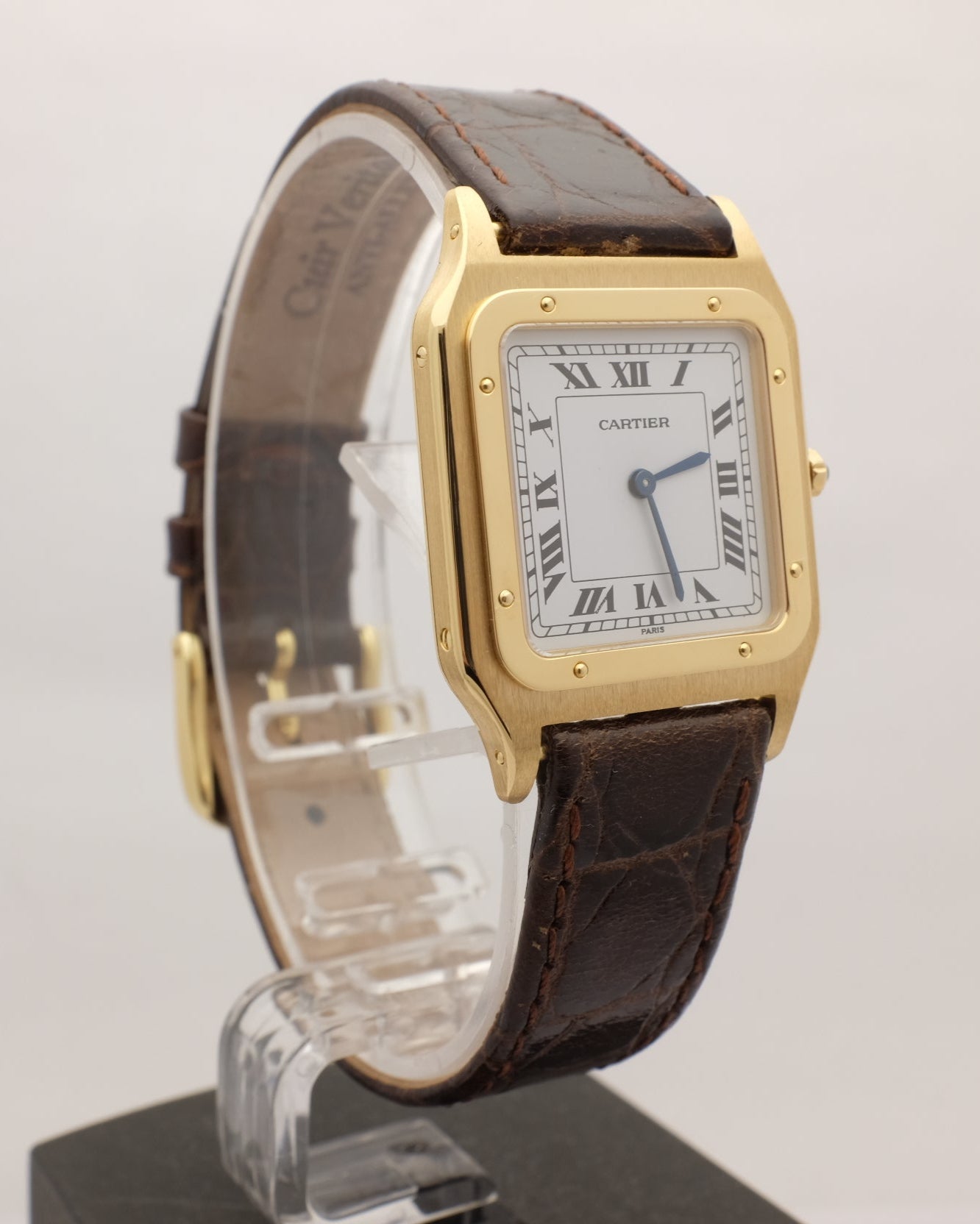Cartier Santos Dumont Extra Flat 18kt Yellow Gold 27MM 96053 CIRCA 1990's