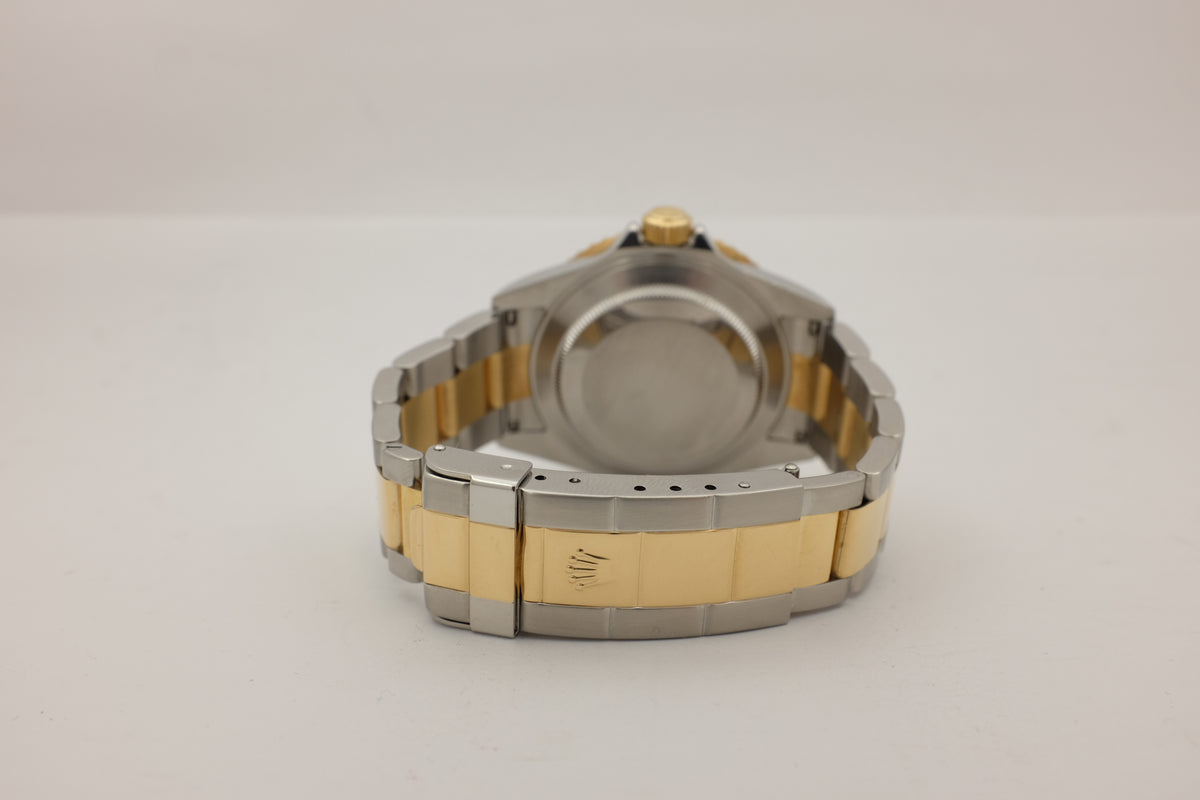 Rolex Submariner Black 18K Yellow Gold Steel 40MM 16613