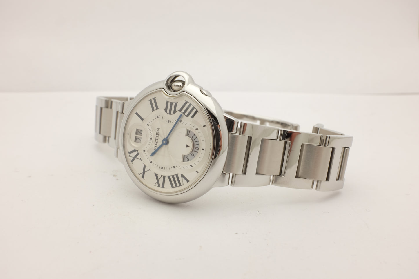 Cartier Ballon Bleu Dual Time Zone Steel 38MM W6920011 Box Papers 2011
