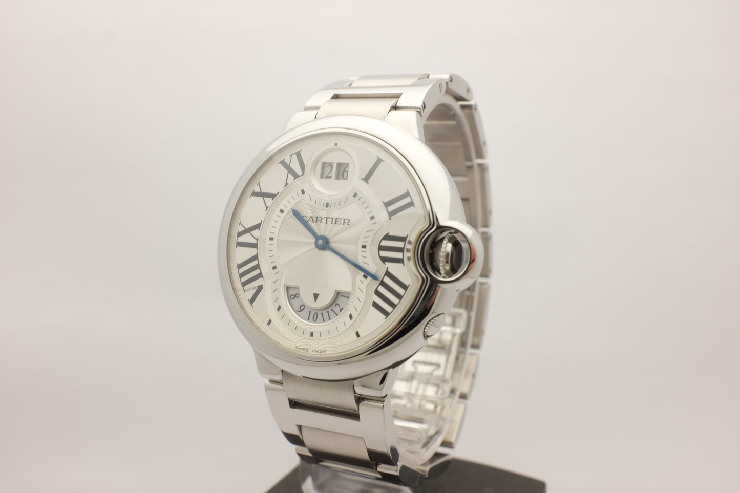 Cartier Ballon Bleu Dual Time Zone Steel 38MM W6920011 Box Papers 2011