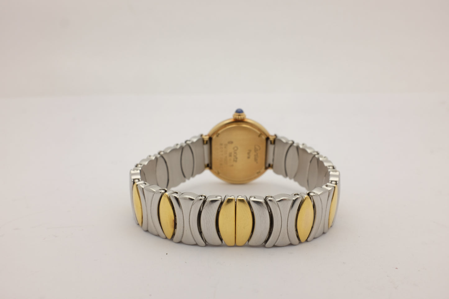 Cartier Colisee 18k Steel Custom Diamonds Quartz 8057908C