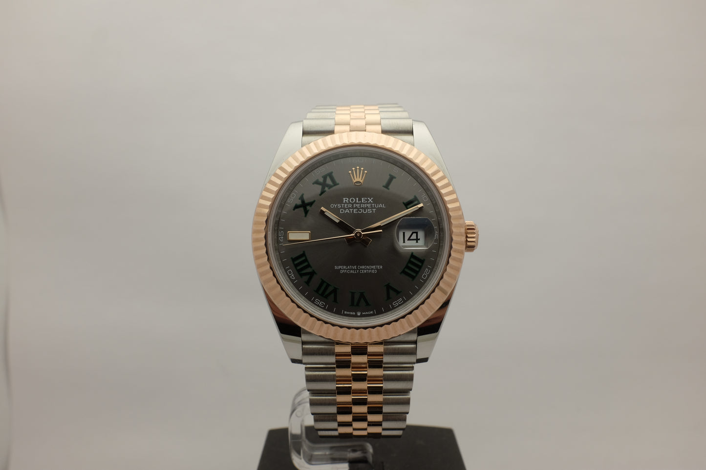 Rolex Datejust 41MM Rose Gold Steel Wimbledon 126331 Box Papers 2022
