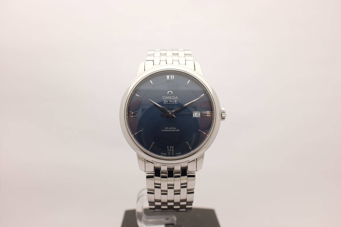 Omega Deville Prestige Steel Blue 39.5MM 424.10.40.20.03.001 Box Papers 2019