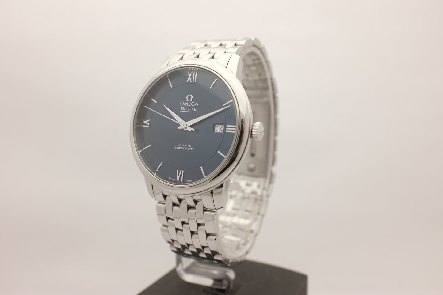 Omega Deville Prestige Steel Blue 39.5MM 424.10.40.20.03.001 Box Papers 2019