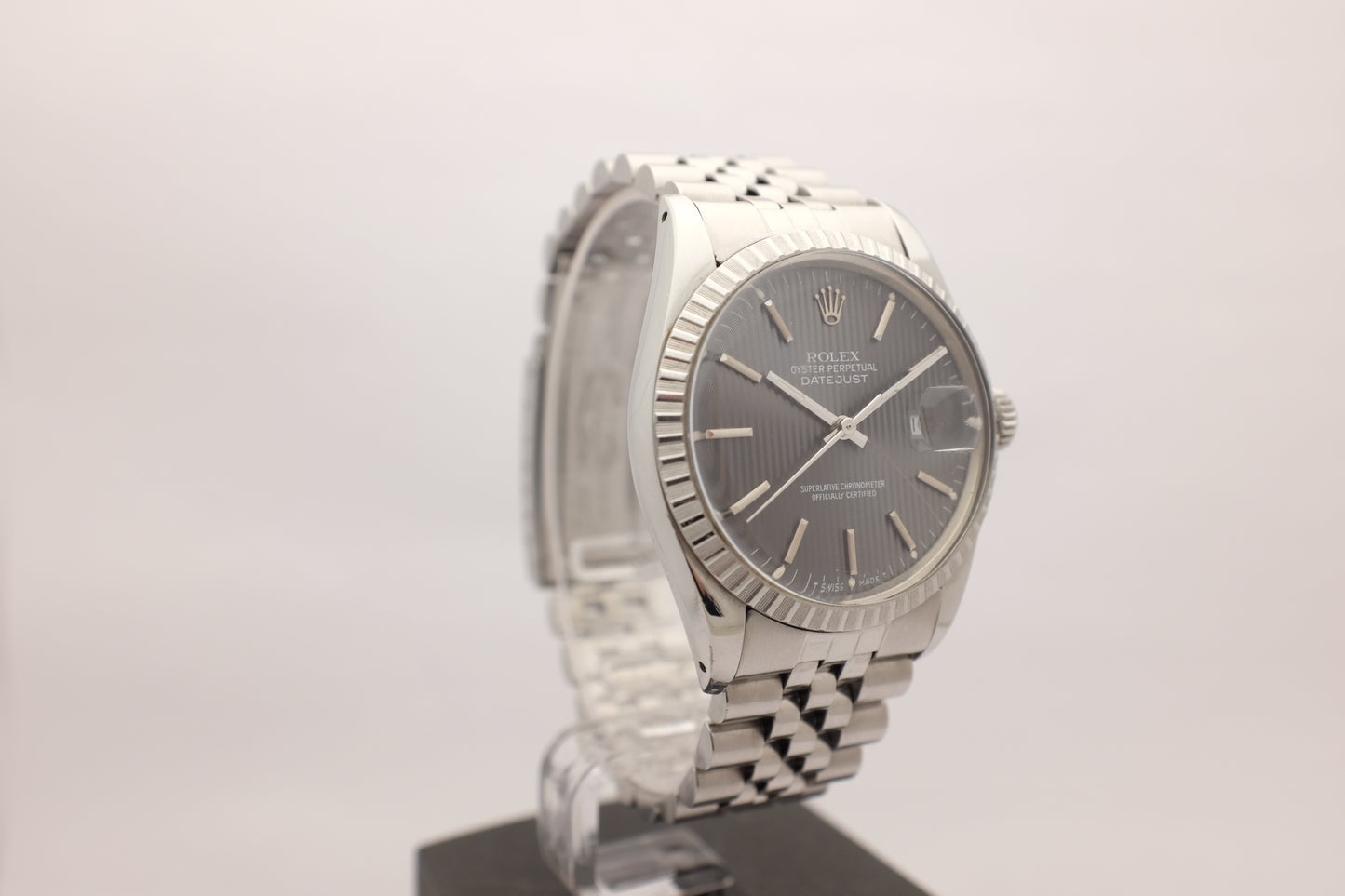 Rolex Datejust Steel Silver “Tapestry Dial” CIRCA 1987 36MM 16030