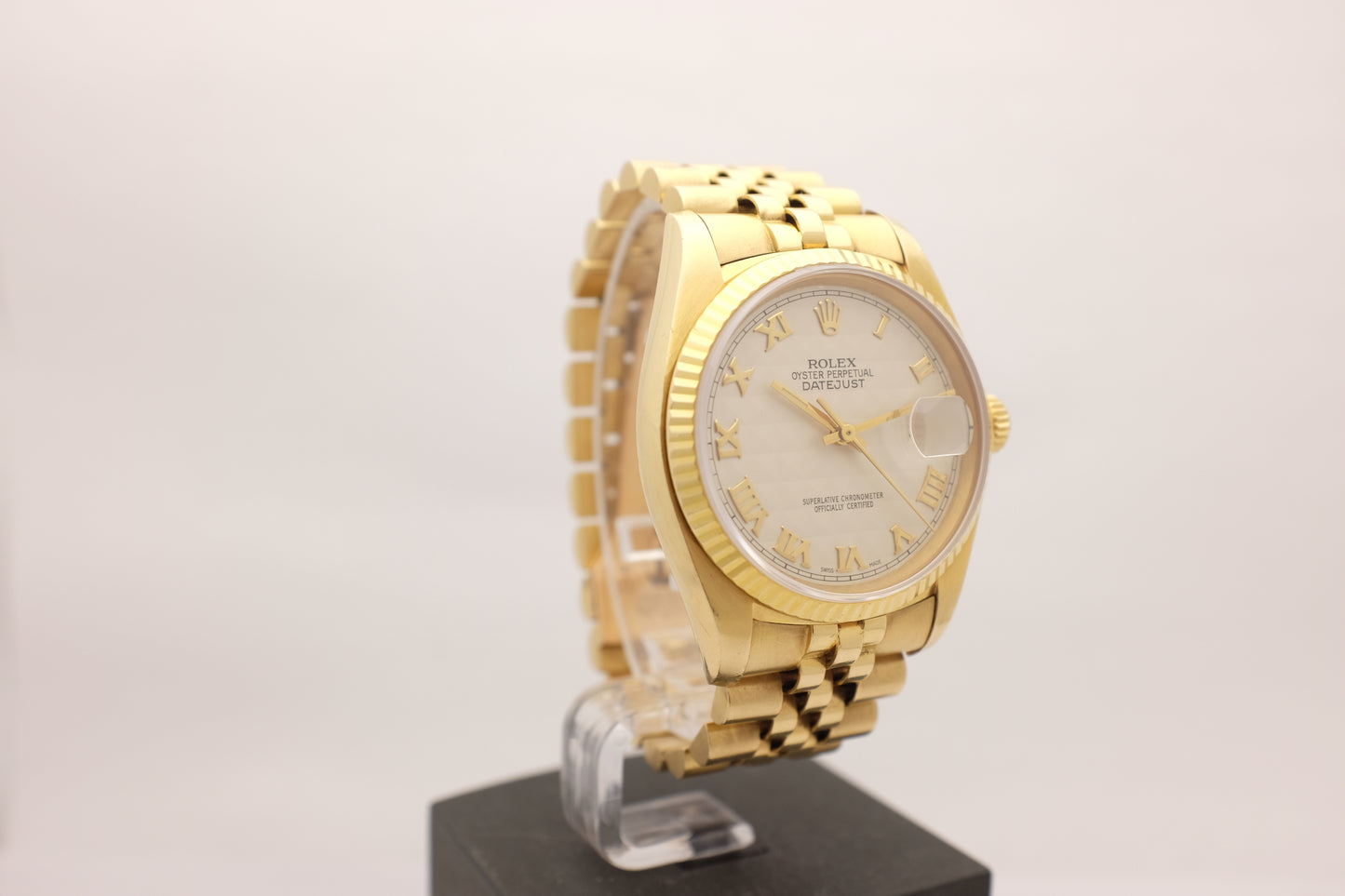 Rolex Datejust 18kt Yellow Gold Pyramid 36MM CIRCA 1979