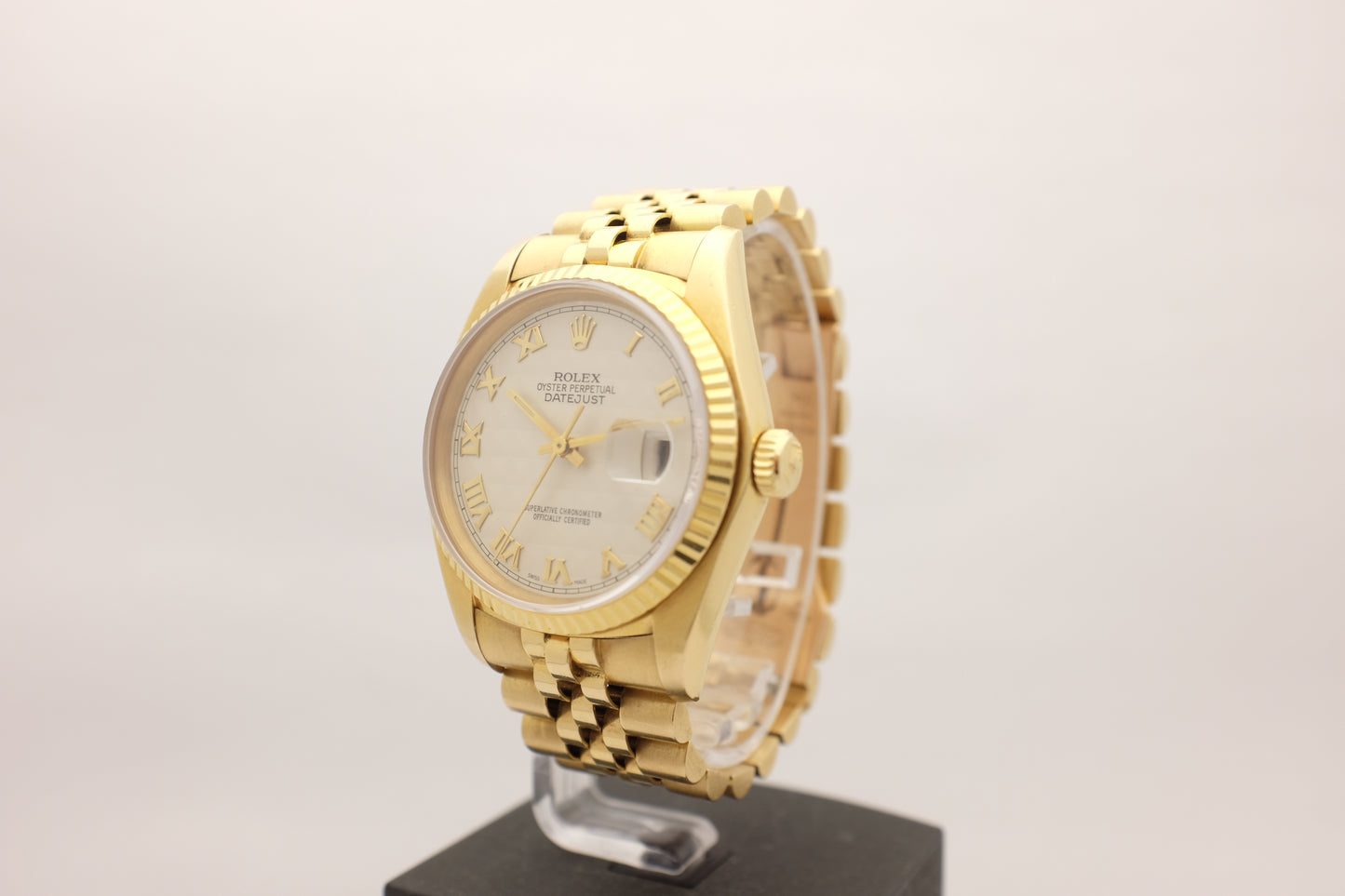 Rolex Datejust 18kt Yellow Gold Pyramid 36MM CIRCA 1979