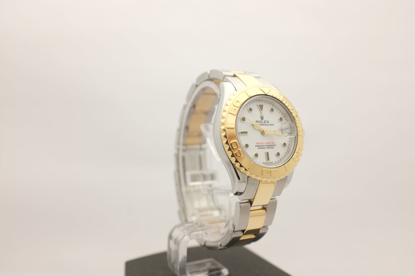 Rolex Yachtmaster White 18kt Steel 29MM 169623 Box Papers 2001