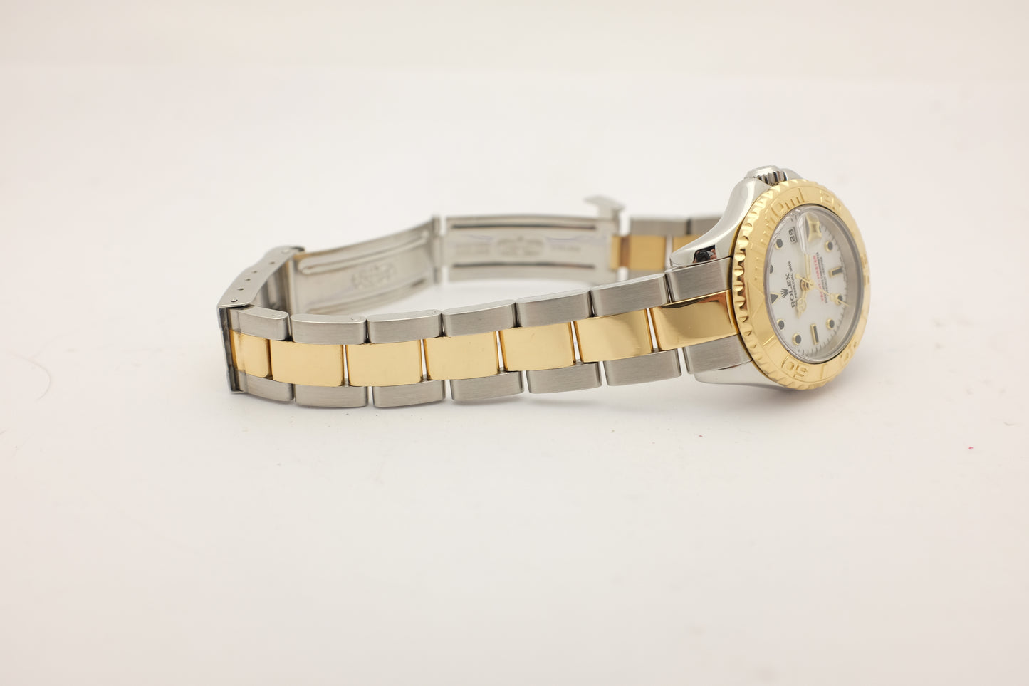 Rolex Yachtmaster White 18kt Steel 29MM 169623 Box Papers 2001