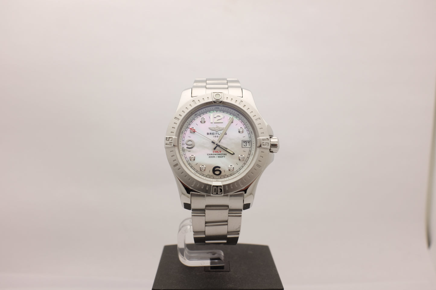 Breitling Colt 36MM MOP Diamonds 36MM A7438911/A771 Box Papers 2017