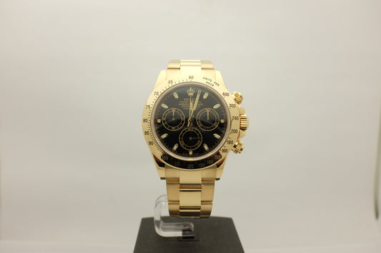 Rolex Daytona Cosmograph 18K Yellow Gold 116528 Box Papers 2003