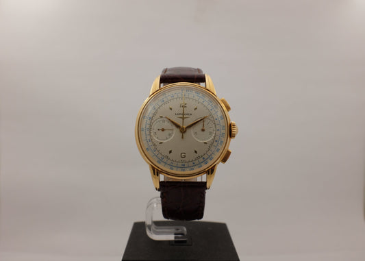 Longines 18K Rose Gold Flyback Chronograph 1950's 38MM