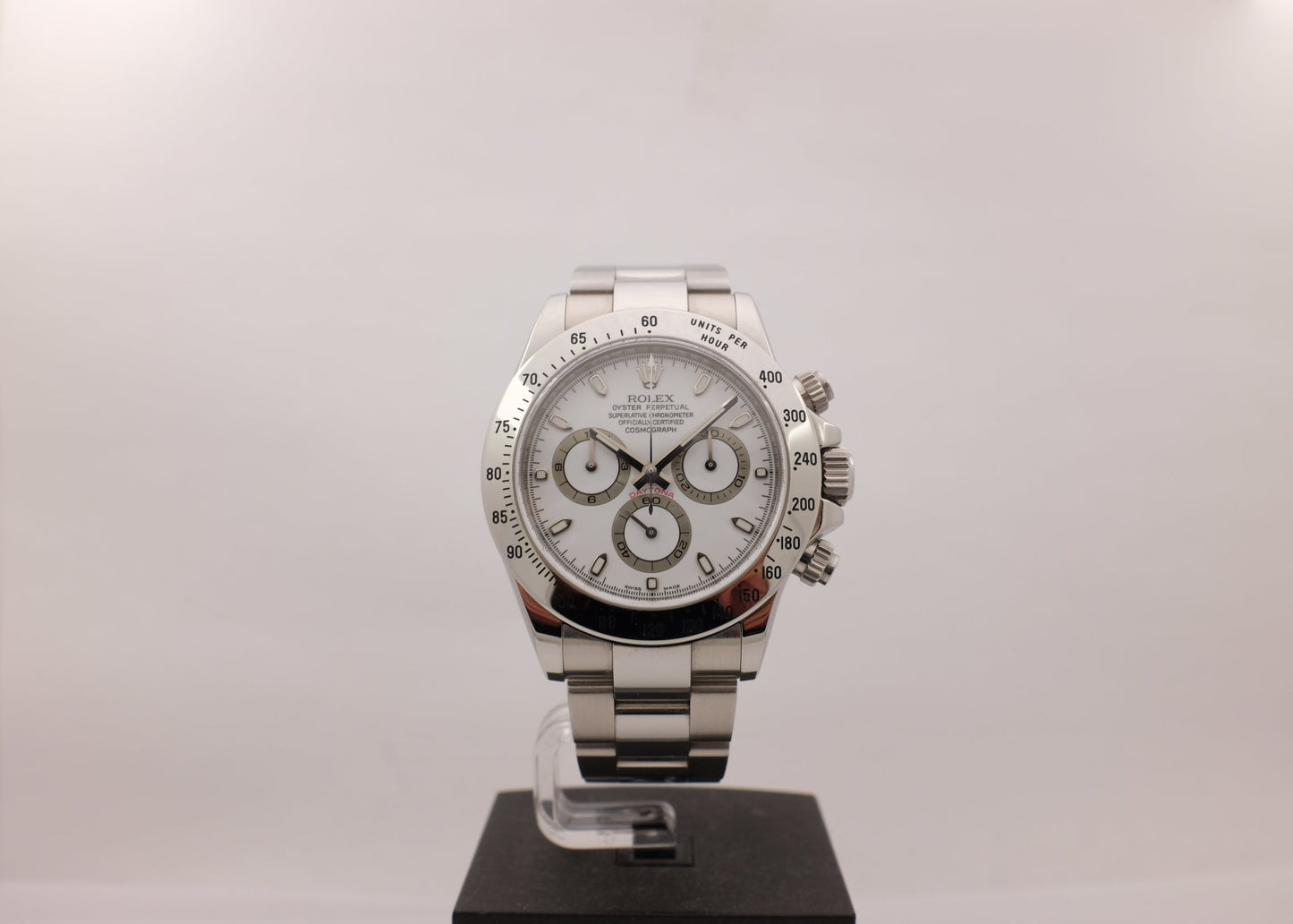 Rolex Cosmograph Daytona Steel White "Rehaut" Box Papers 2008