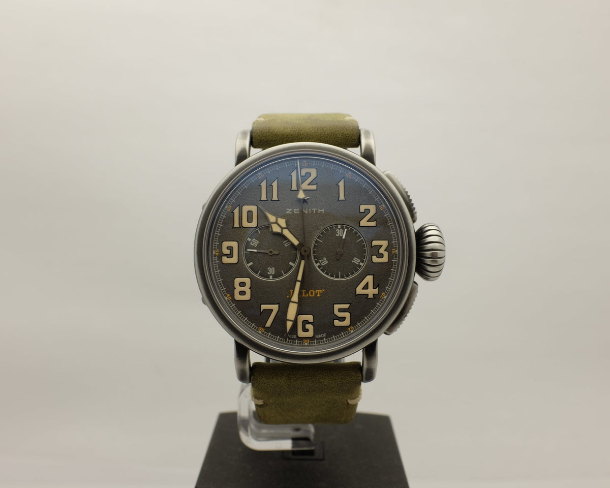 Zenith Pilot Cafe Racer 45MM 11.2430.4069 Box Papers 2016