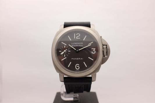 Panerai Luminor Marina Titanium Tobacco Dial Pam 118 Box Papers 2000