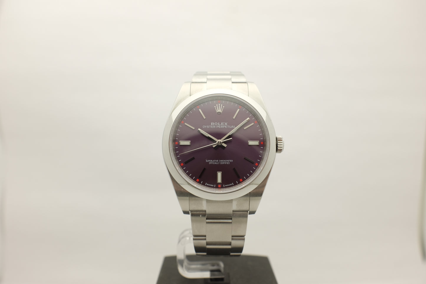 Rolex Oyster Perpetual Purple "Aubergine" 39MM 114300 Box Papers 2016