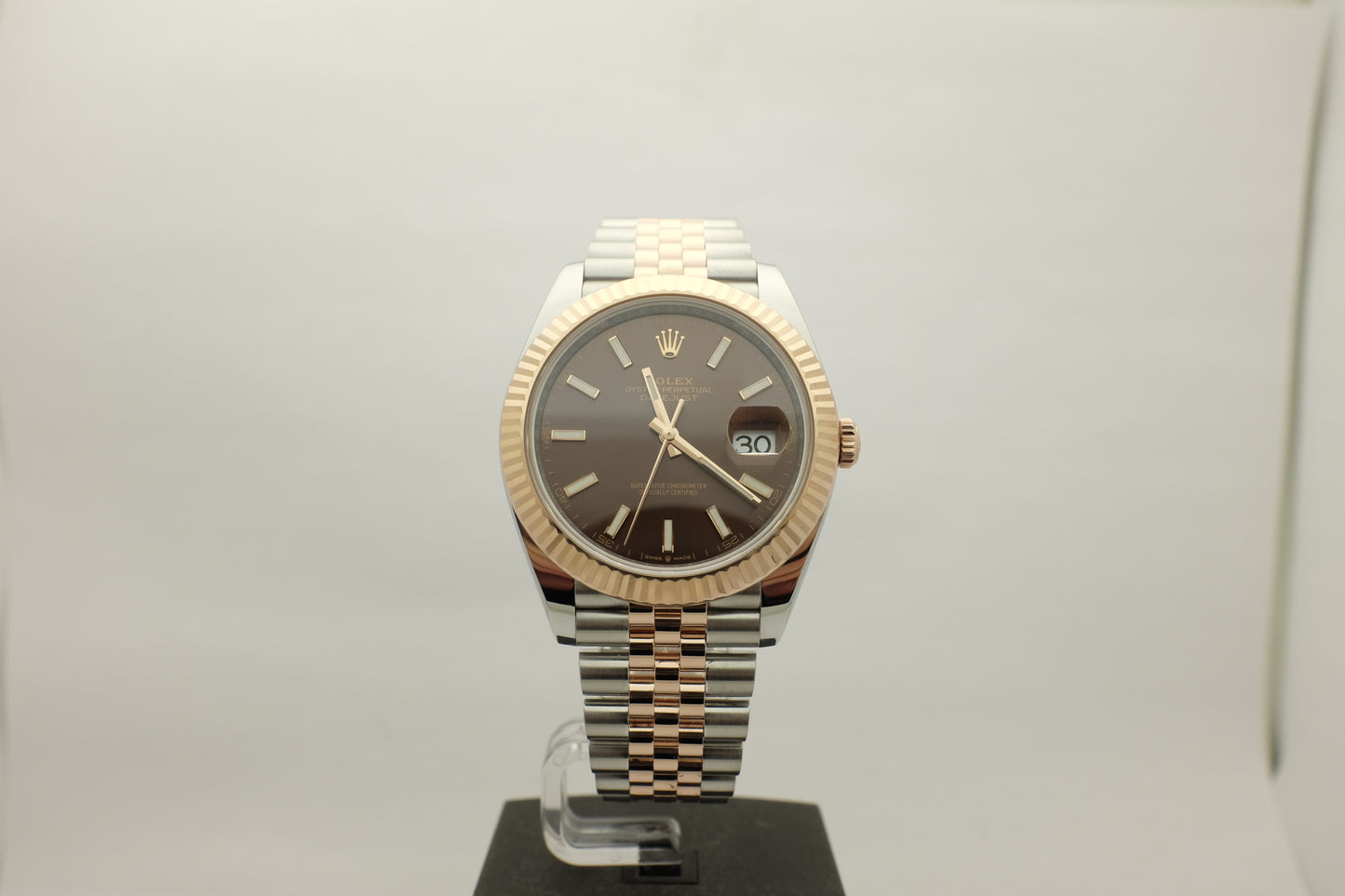 Rolex Datejust 41MM 18K Rose Gold Steel Chocolate 126331 Box Papers 2023
