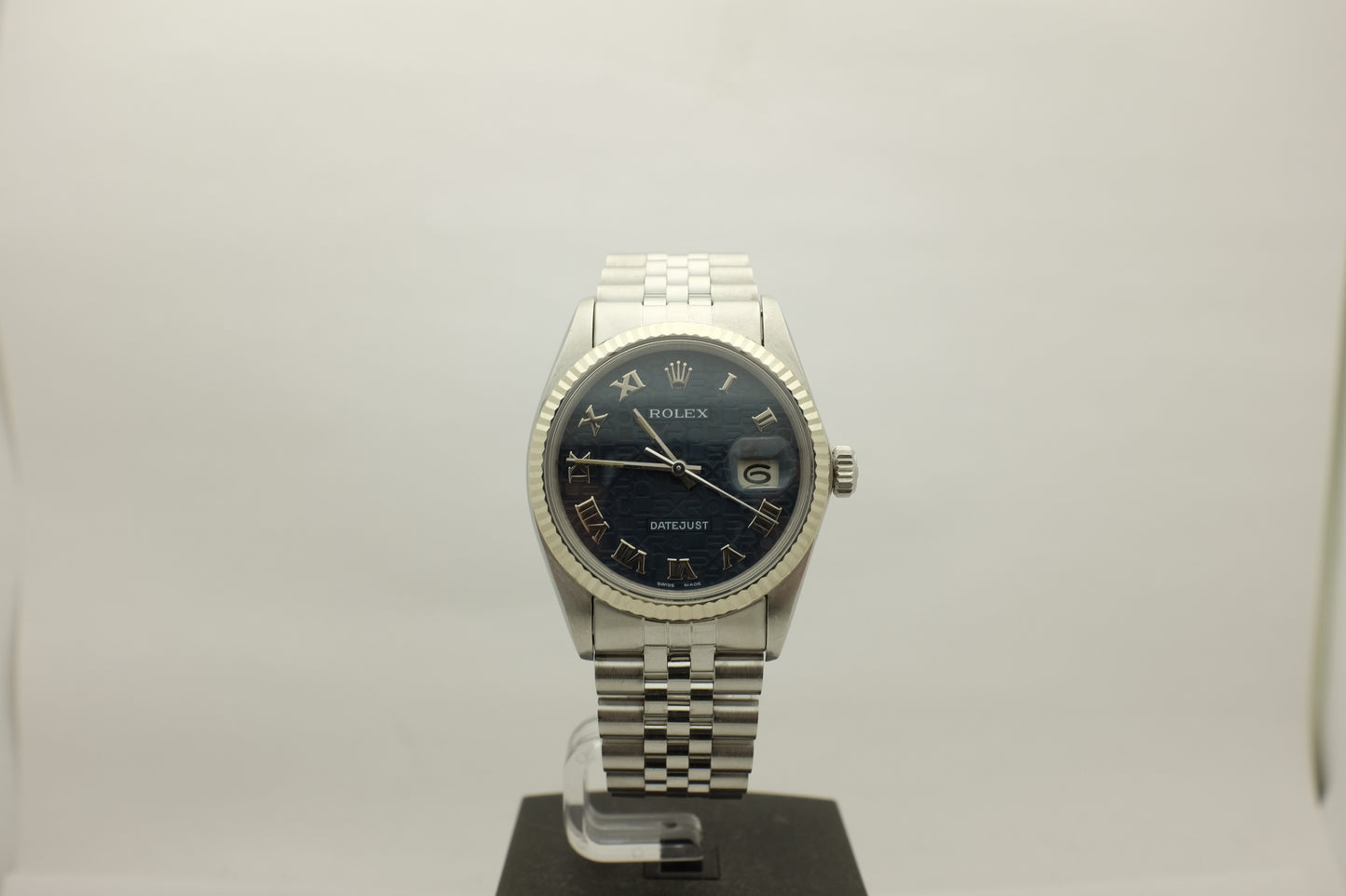 Rolex Datejust Steel Blue Dial Fluted Bezel 36MM 16014
