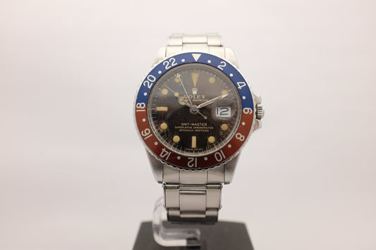 Rolex GMT Master cadran brun doré Pepsi 1675 CIRCA 1964