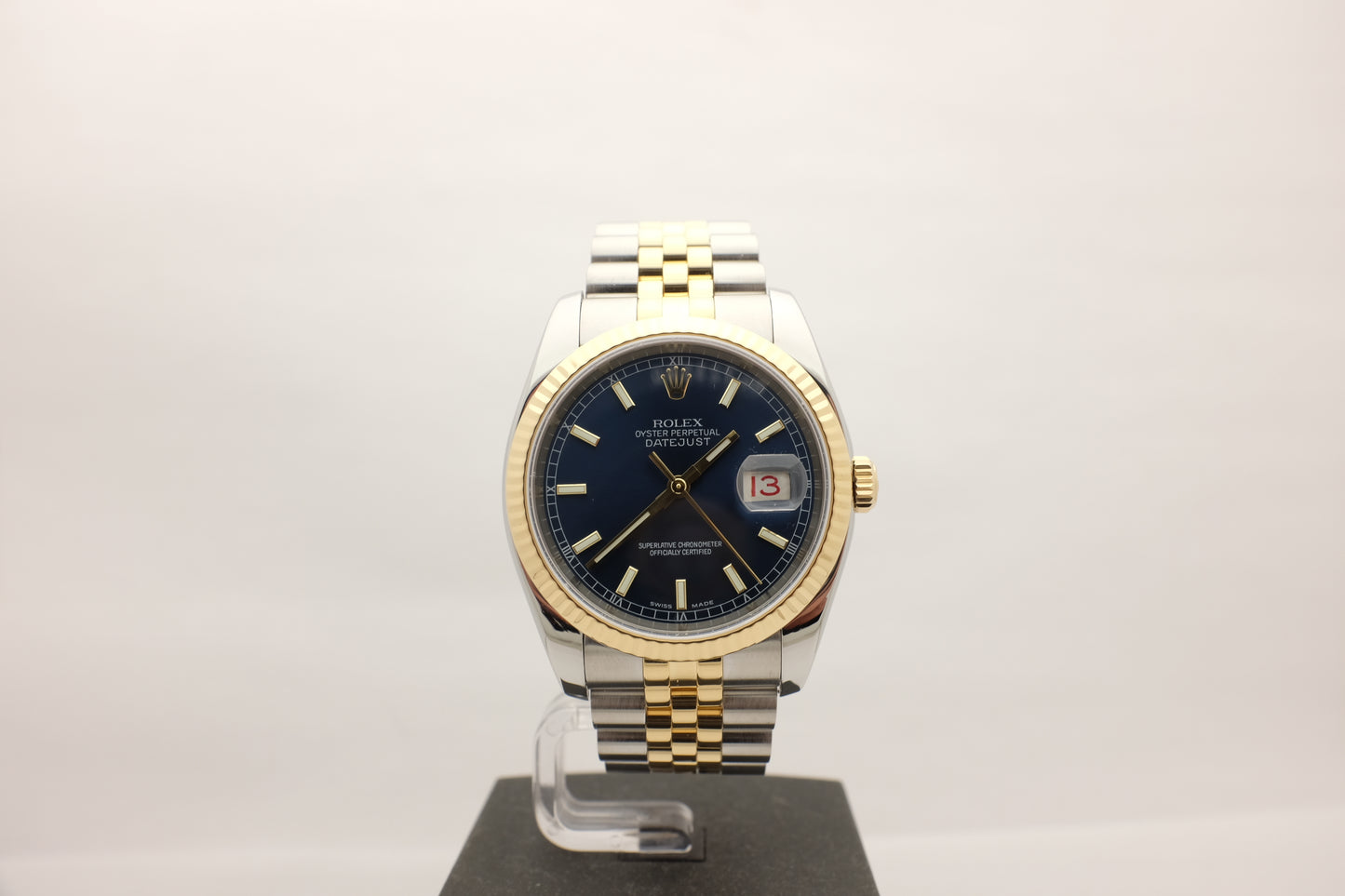 Rolex Datejust Jubilee 18k Stainless Blue 36MM 116233