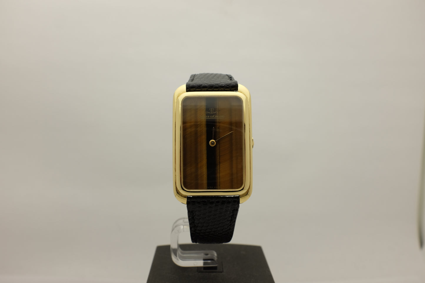Jaeger-LeCoultre Rectangular Tiger Eye Dial 18K Yellow Gold 28MM MENS size