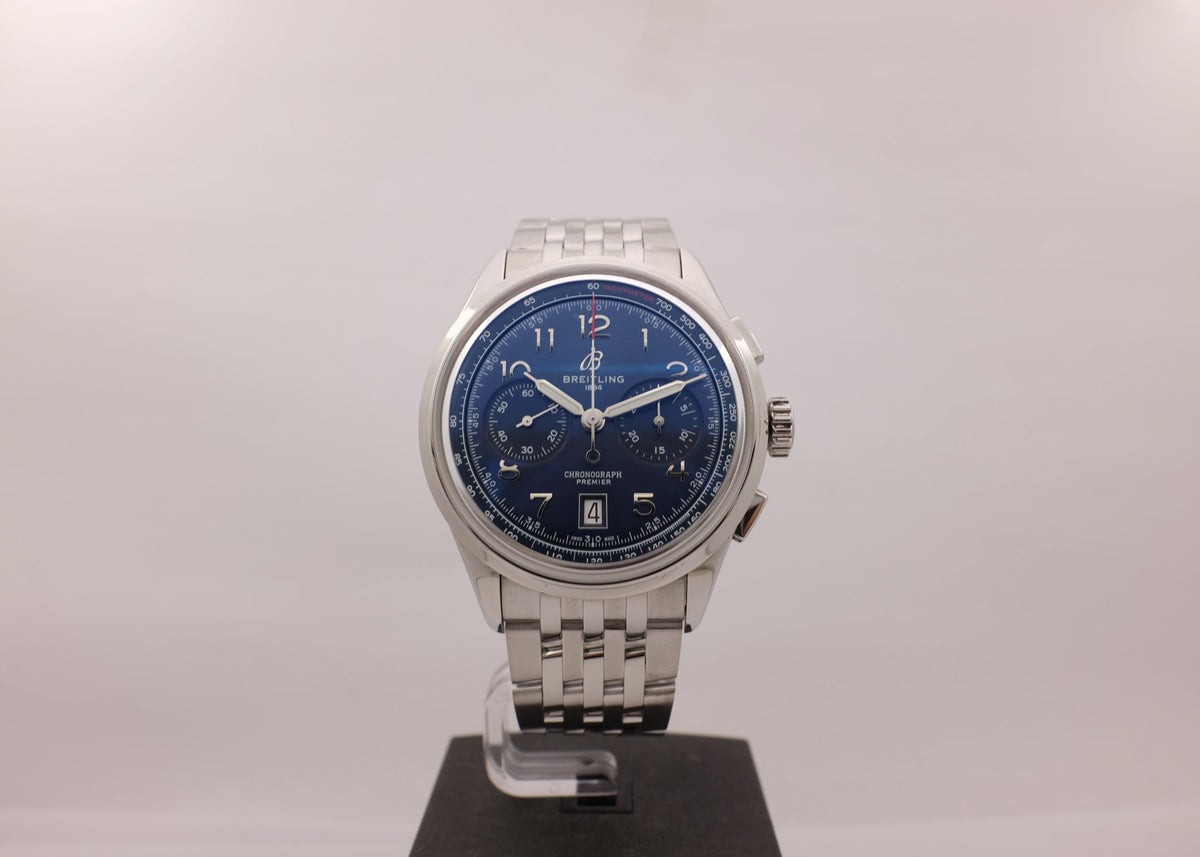 Breitling Premier B01 Chronograph Steel Blue 42MM AB0145171C1A1 Box Papers 2025