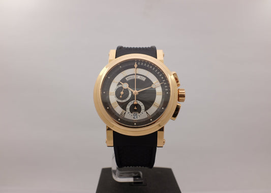 Breguet Marine Big Date Chronograph Rose Gold 42MM 5827br/z2/5zu Box Papers 2015