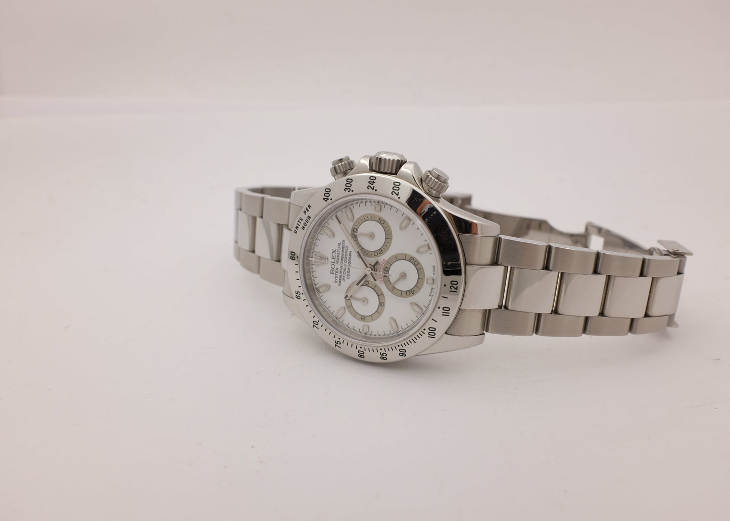Rolex Cosmograph Daytona Steel White "Rehaut" Box Papers 2008