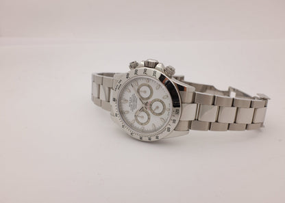 Rolex Cosmograph Daytona Steel White "Rehaut" Box Papers 2008