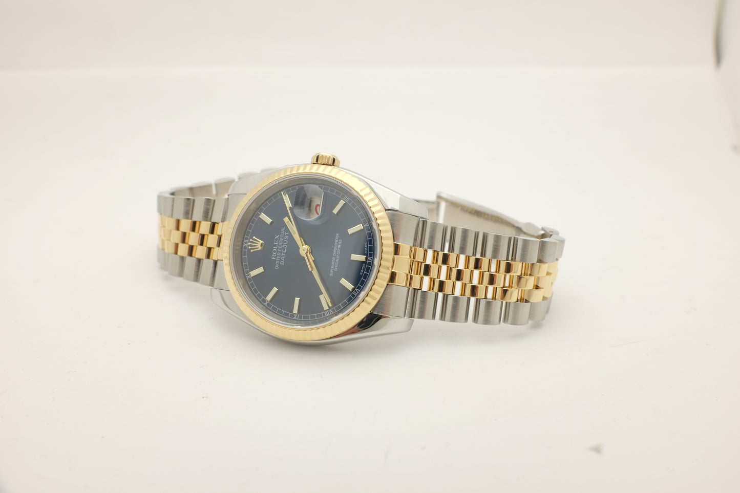 Rolex Datejust Jubilee 18k Stainless Blue 36MM 116233