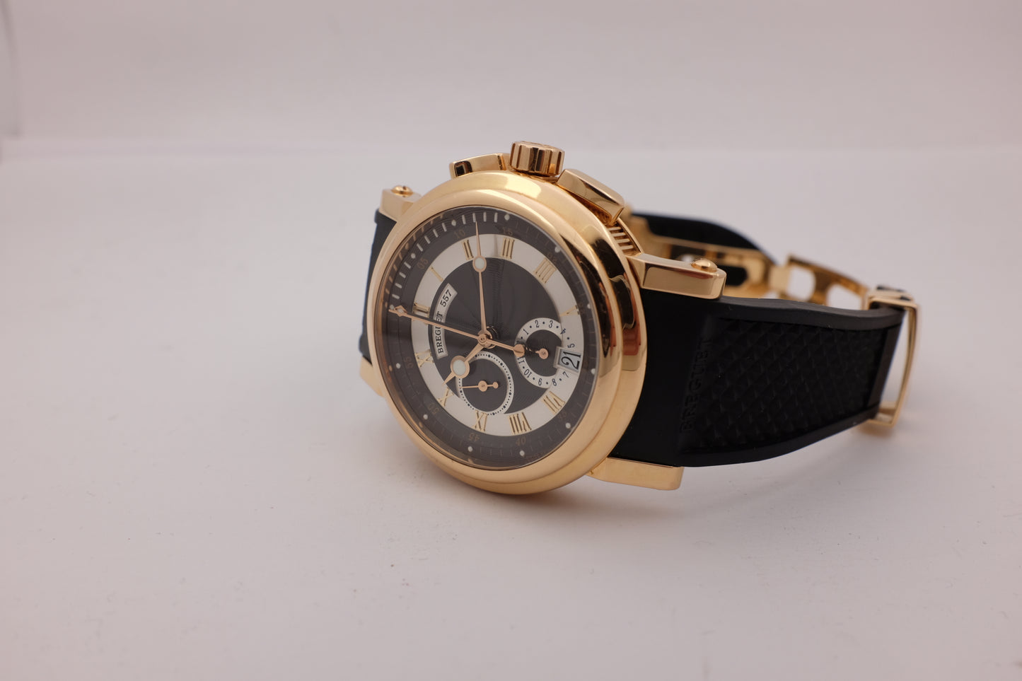 Breguet Marine Big Date Chronograph Rose Gold 42MM 5827br/z2/5zu Box Papers 2015