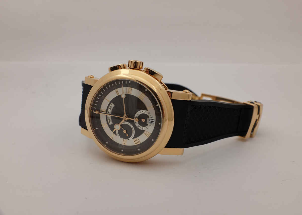 Breguet Marine Big Date Chronograph Rose Gold 42MM 5827br/z2/5zu Box Papers 2015