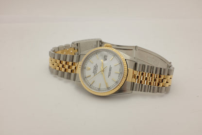 Rolex Datejust 18kt Steel Jubilee 36MM 16233 Box Papers 1993