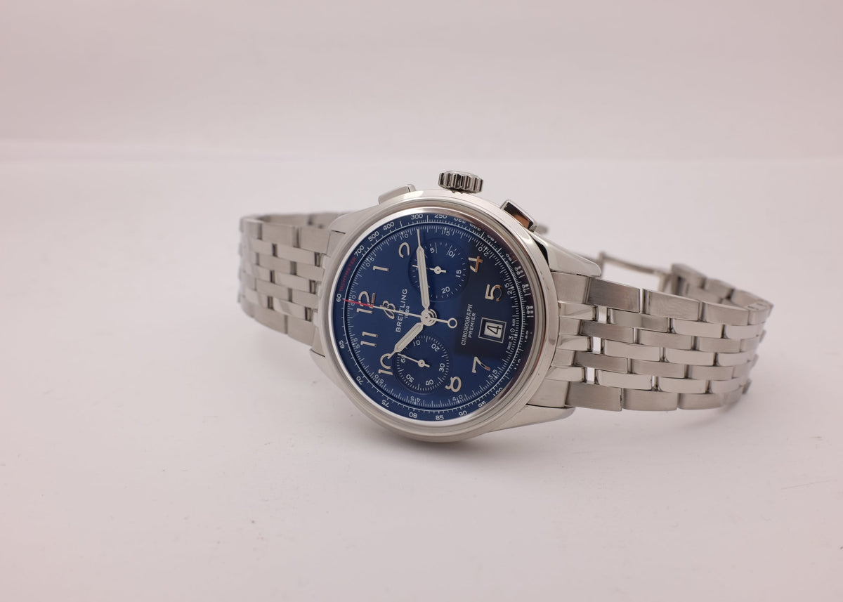 Breitling Premier B01 Chronograph Steel Blue 42MM AB0145171C1A1 Box Papers 2025