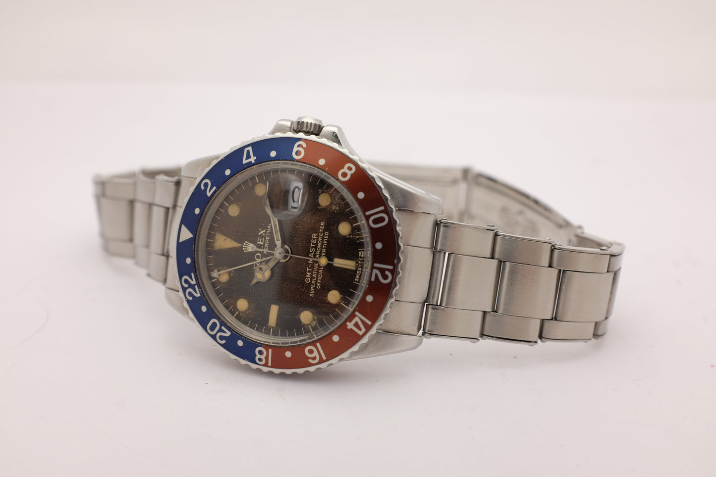Rolex GMT Master Gilt Brown Dial Pepsi 1675 CIRCA 1964