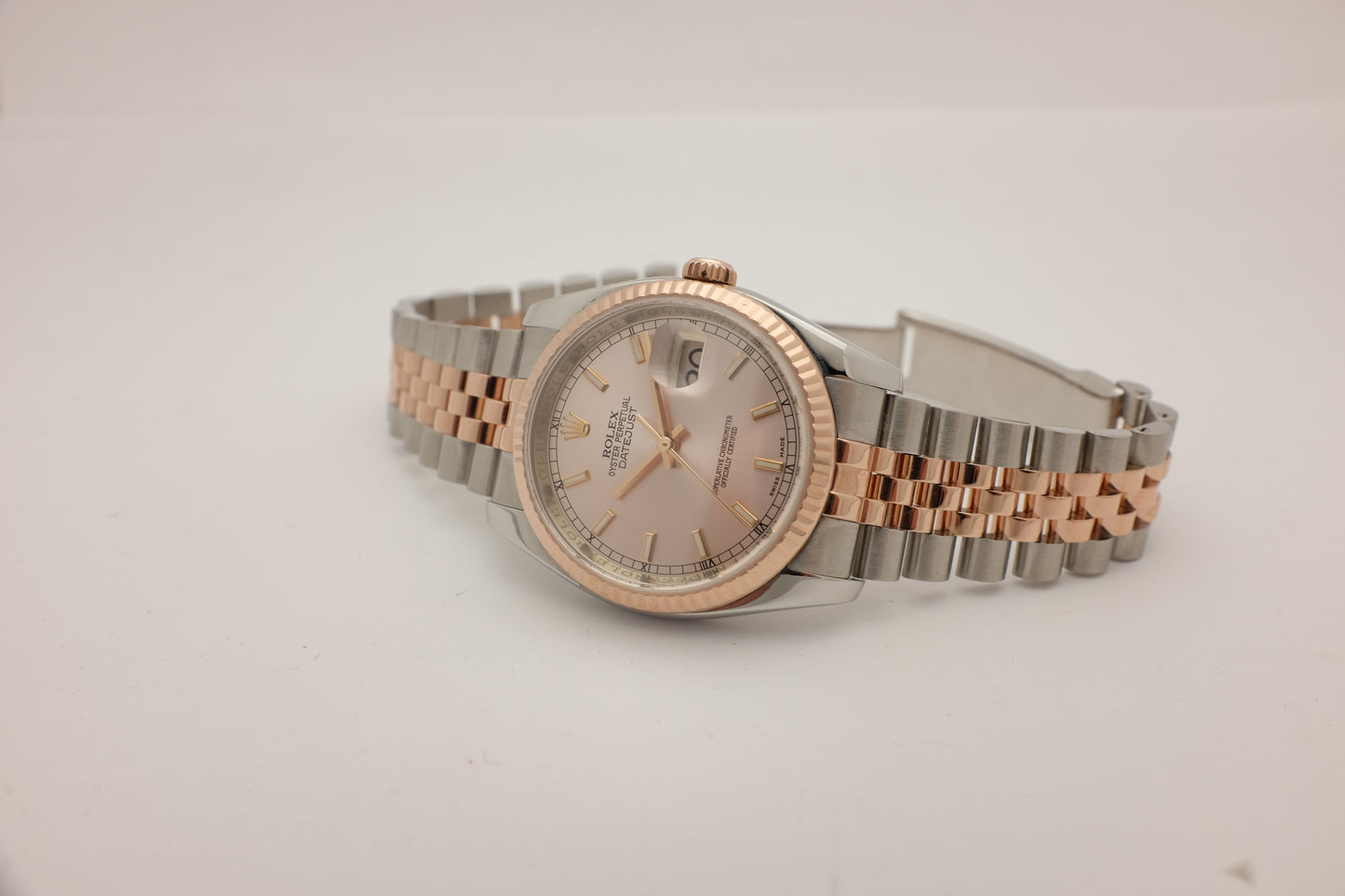 Rolex Datejust Jubilee 18k Rose Gold Steel 36MM 116231