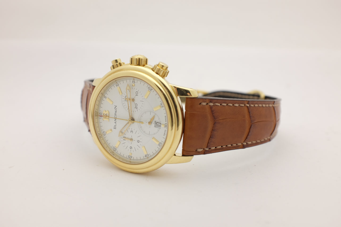 Blancpain Leman Chronograph 18kt Yellow Gold CIRCA 2000's 38MM 2185-1418-53
