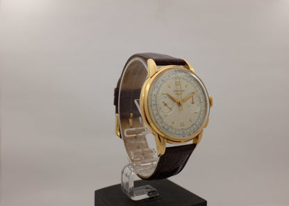 Longines 13ZN 18K Rose Gold Flyback Chronograph 1950's 38MM