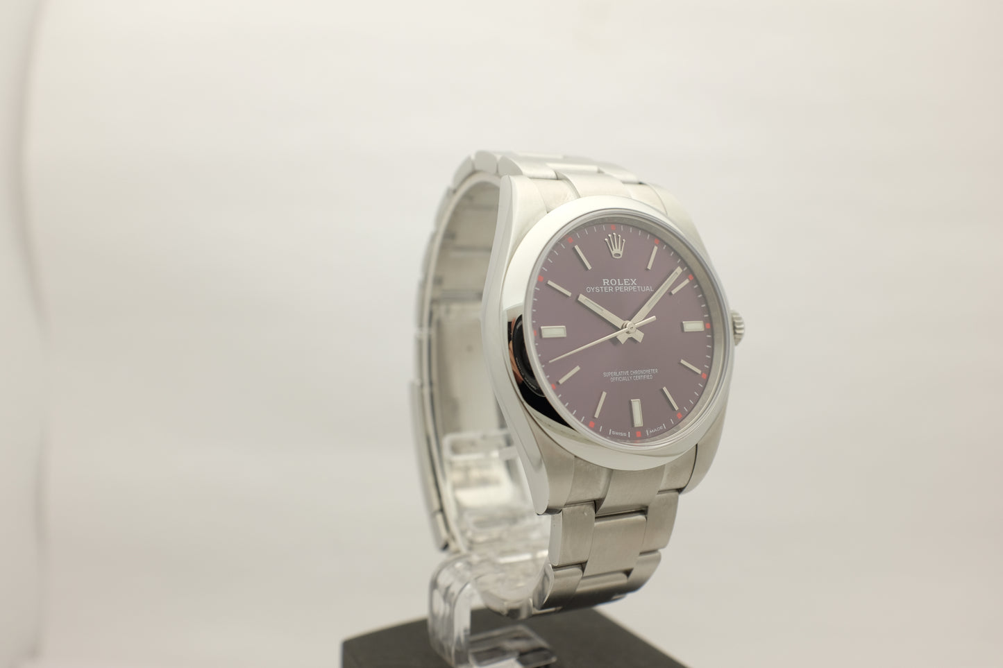 Rolex Oyster Perpetual Purple "Aubergine" 39MM 114300 Box Papers 2016
