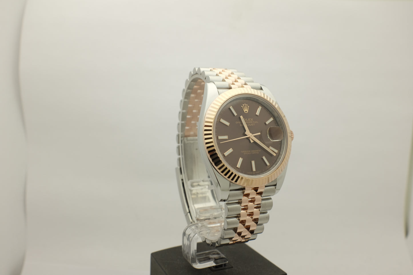 Rolex Datejust 41MM 18K Rose Gold Steel Chocolate 126331 Box Papers 2023