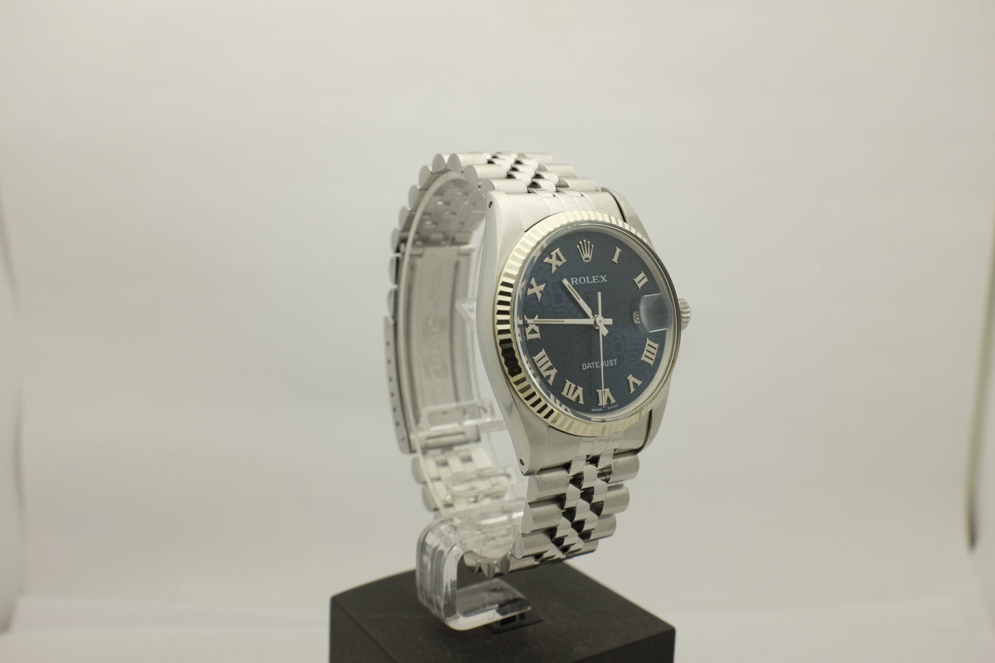 Rolex Datejust Steel Blue Dial Fluted Bezel 36MM 16014