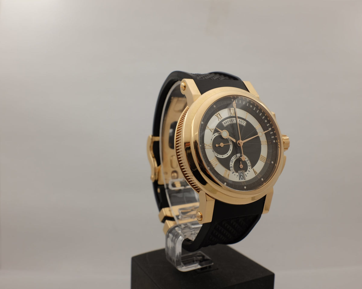 Breguet Marine Big Date Chronograph Rose Gold 42MM 5827br/z2/5zu Box Papers 2015