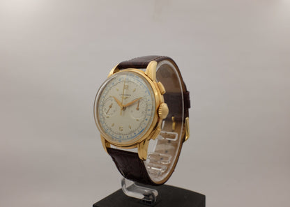 Longines 13ZN 18K Rose Gold Flyback Chronograph 1950's 38MM