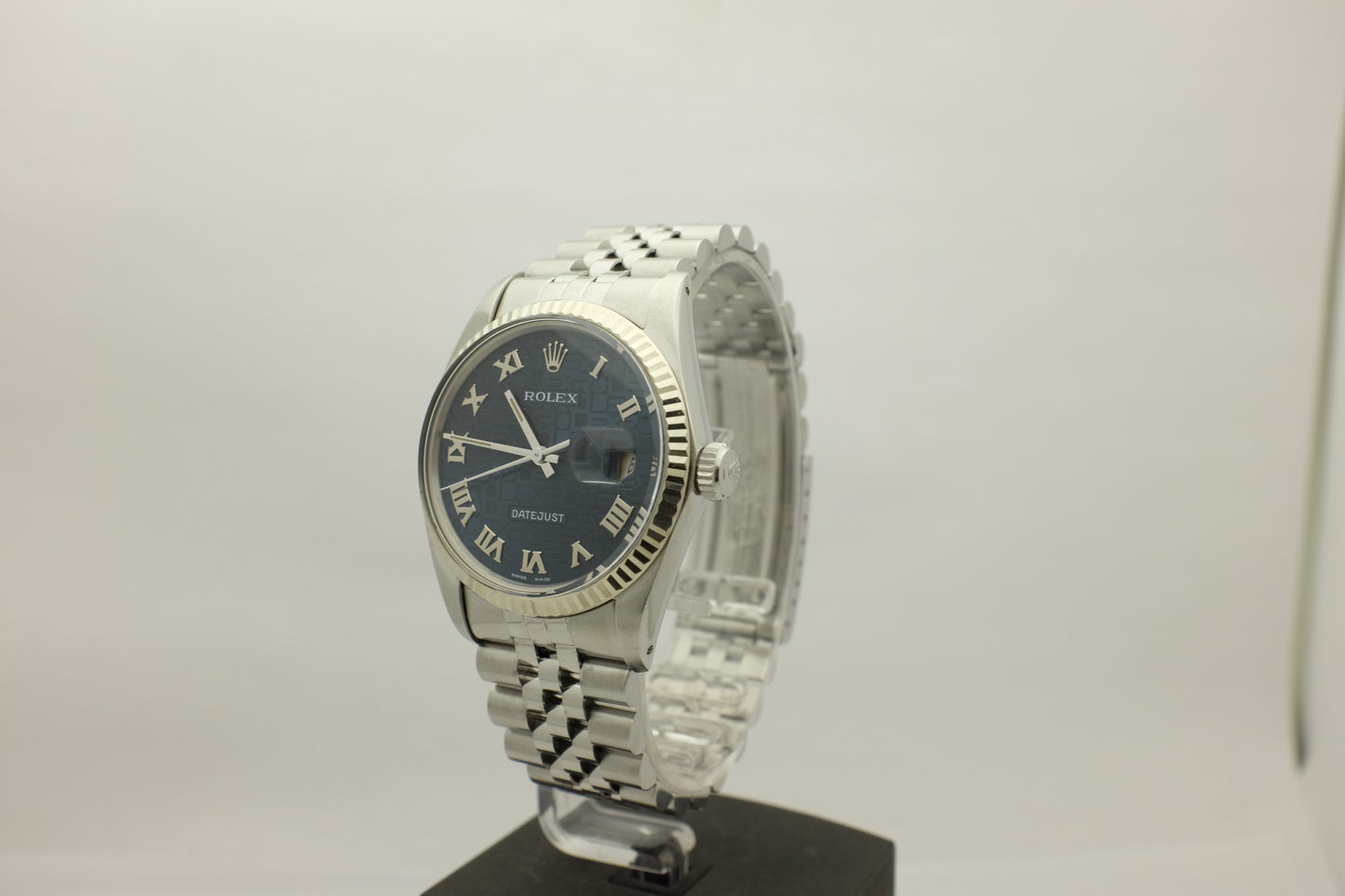 Rolex Datejust Steel Blue Dial Fluted Bezel 36MM 16014